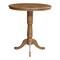 International Concepts Round 36 in Rd Top Pedestal Table, 12 in Leaf, 40.9 inH, Adjustable Height, Pecan, 36 W, 48 L, Wood K59-36RXT-6B-2 - alternate 8